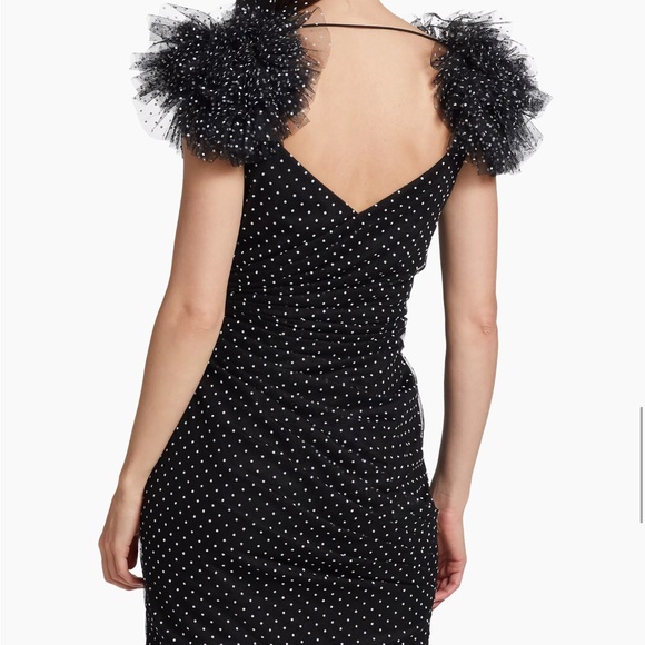 ML Monique Lhuillier Peyton Polka Dot Knit Minidress - Picture 6 of 6